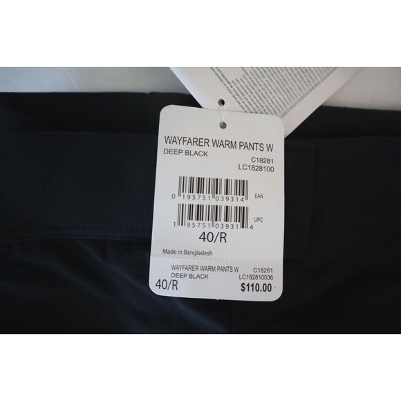 Salomon LC1828100 Women's Sz 10 Deep Black Wayfarer Warm Winter Pants - Picture 5 of 12